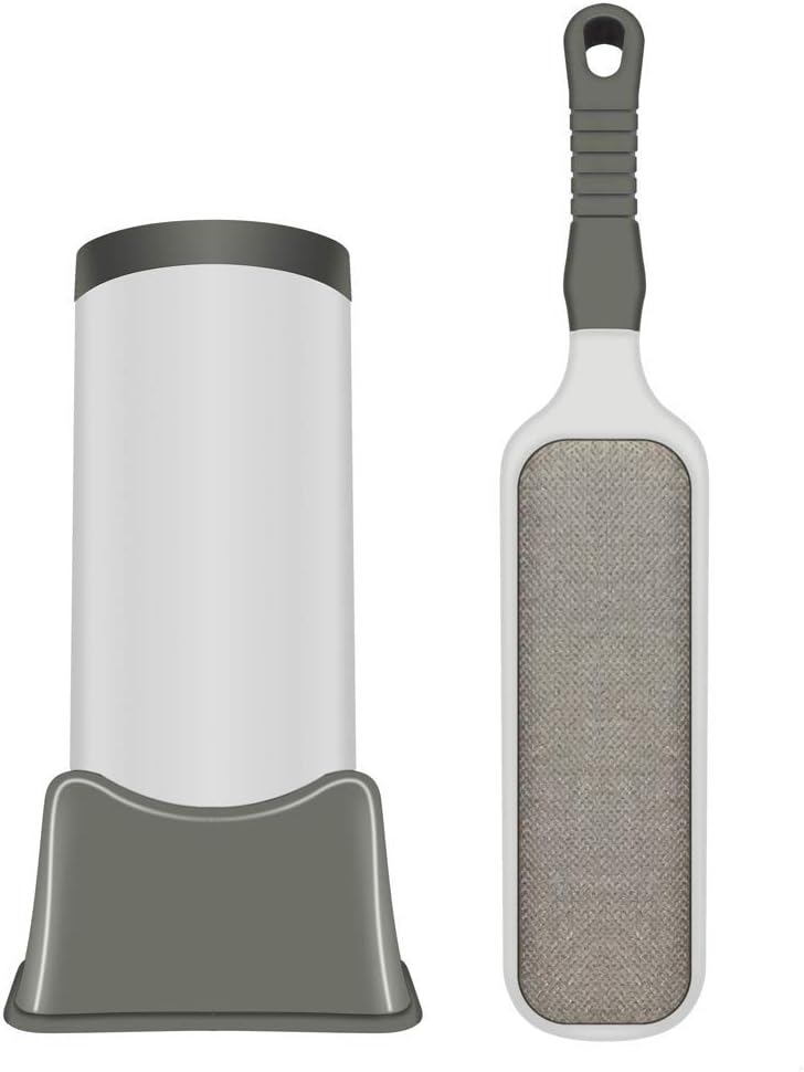 HALOFMEE Pet Fur Hair Remover & Lint Remover, Dog and Cat Hair Cleaner Brush (Upgrade) (Grey)