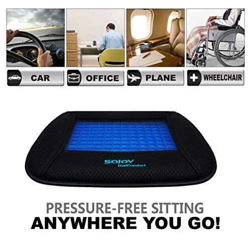 Sojoy Gel Seat Cushion for Long Sitting Cooling Gel Seat Cushion for