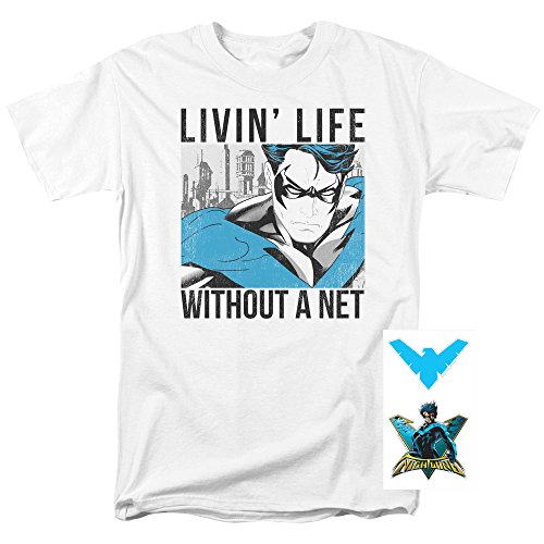 Nightwing Livin' Life Without a Net T Shirt (Medium)