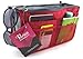 Periea Chelsy Purse Organizer Insert with Handles & 13 Pockets - 3 Sizes (Red, Large)