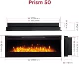 Dimplex Prism Optiflame Electric Wall Fireplace 50" Media Wall Built-In Heater view 5