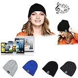 Bluetooth Beanie Hat , HoFire HD Stereo Bluetooth 4.1 Wireless Smart Beanie Headset Musical Knit Headphone Speaker Hat Speakerphone Cap,Built-in Mic (Black)