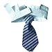 EOM Selected Adjustable Dog Bow Tie Puppy Pet Costume Collar Stripe Bow Tie Dogs Cats Puppy Tie Neck Tie - Perfect for Wedding Tie Party Accessories (Bow Tie Collar - Blue/Khaki)