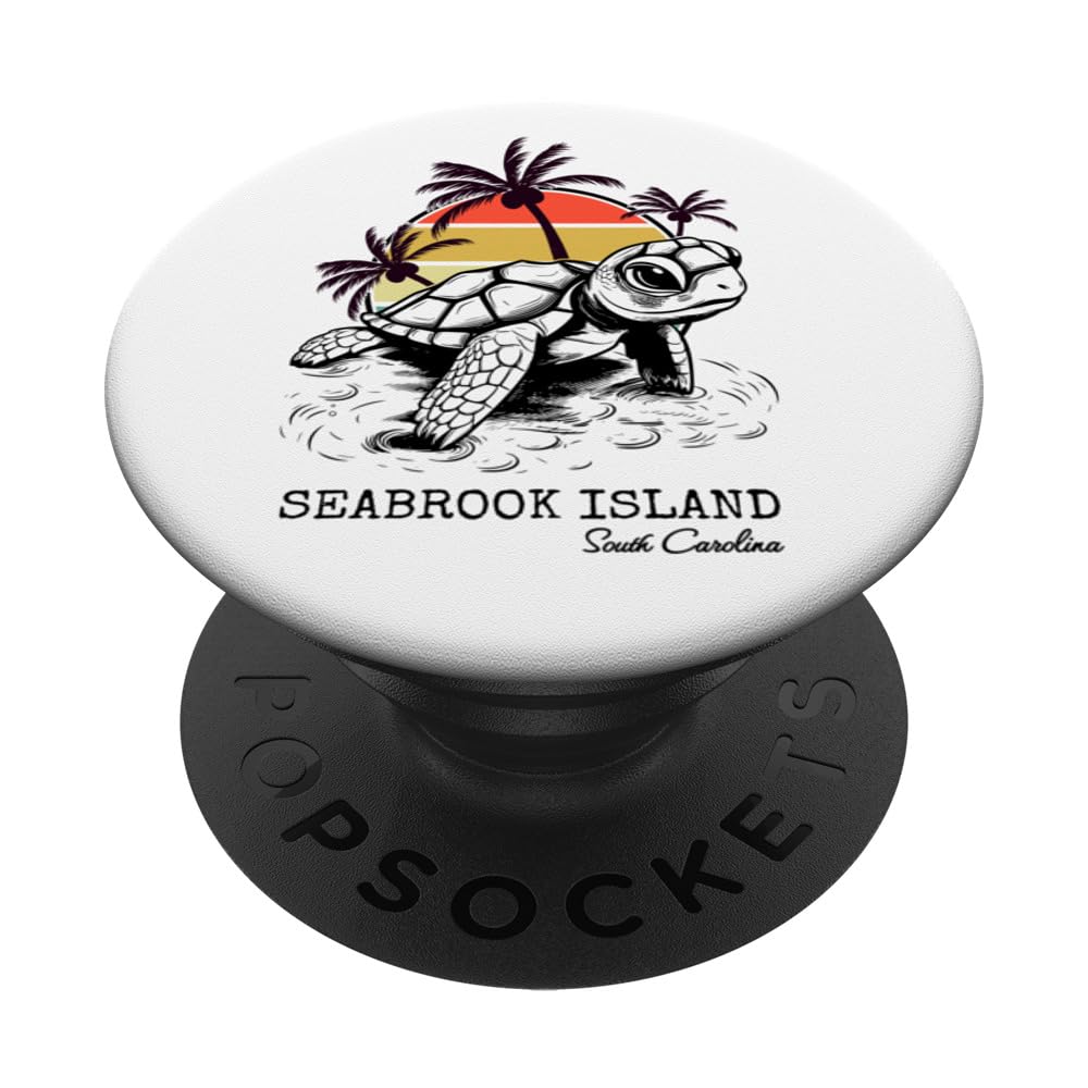 Seabrook Island South Carolina Save Loggerhead Sea Turtle SC PopSockets Swappable PopGrip