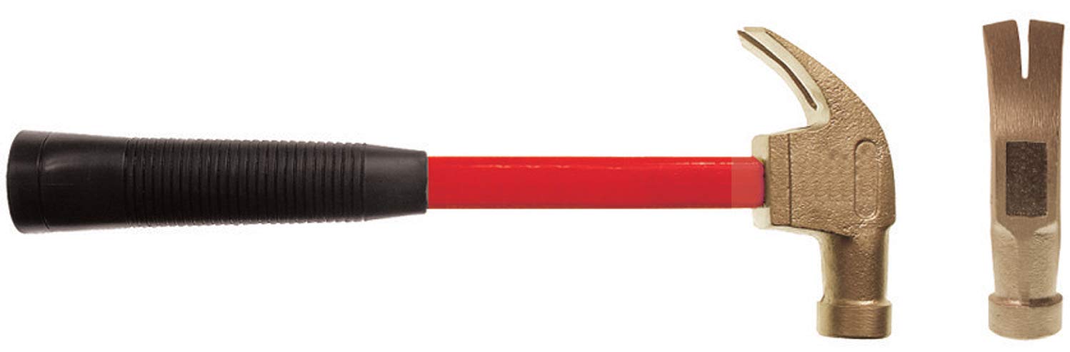 Photo 1 of CS Unitec | Non-Sparking Claw Hammer | 1 lb | Nupla Handle | Aluminum Bronze | Non-Magnetic | Corrosion Resistant | EX122U-0100A