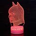 LED Superhero 3D Optical Illusion Smart 7 Colors Night Light Table Lamp with USB Power Cable (Batman)
