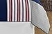 Sweet Jojo Designs Red, White and Blue Baseball Patch Sports Boy Full/Queen Kid Teen Bedding Comforter Set - 3 Pieces - Grey Patchwork Stripe