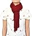 AOLOSHOW Winter Warm Crochet Knit One Circle Infinity Loop Scarf, Dark Red