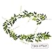 Zpollo 4Pcs 6.6 Feet Artificial Flowers Silk Wisteria Garland Artificial Wisteria Vine Rattan Silk Hanging Flower for Home Garden Outdoor Ceremony Wedding Arch Floral Decor (White)