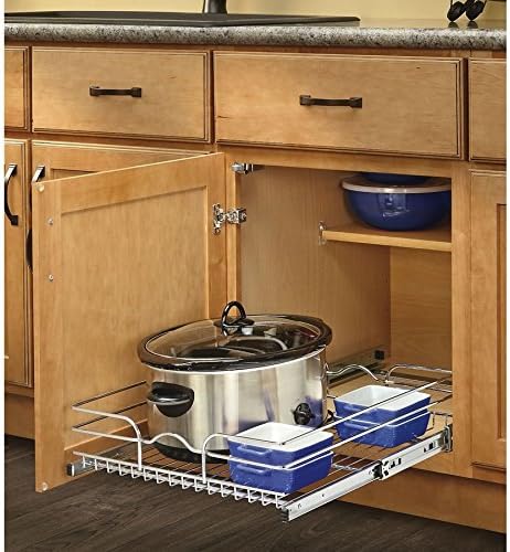 Amazon Com Rev A Shelf 1 Tier Metal Pull Out Cabinet Basket
