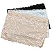 Tinksky 3pcs Women's Floral Lace Stretchy Strapless See Through Bandeau Tube Top with Bra - Size M.