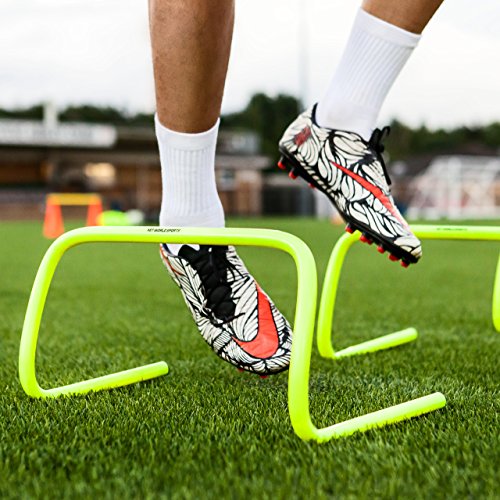 8-Pack Adjustable Speed Training Hurdles - 6"/9"/12" Heights For Agility, Soccer, Basketball & Fitness