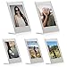 Woodmin 3-inch Acrylic “L” Vertical Clear Photo Frame for Fujifilm Instax Mini 9 8 8+ 70 7s 25 50s 90, Polaroid Z2300, Polaroid PIC-300P Films (5 Pieces)