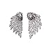 Diamond Pearl Double Ball Front Earrings Vintage Wings Earring