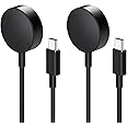2 Pack Galaxy Watch Charger Compatible with Samsung Galaxy Watch 7/6 Classicc/6/5/5 Pro, Charging Dock with Aluminum Alloy Case, USB C Wireless Charger Cable-3.3FT/1M