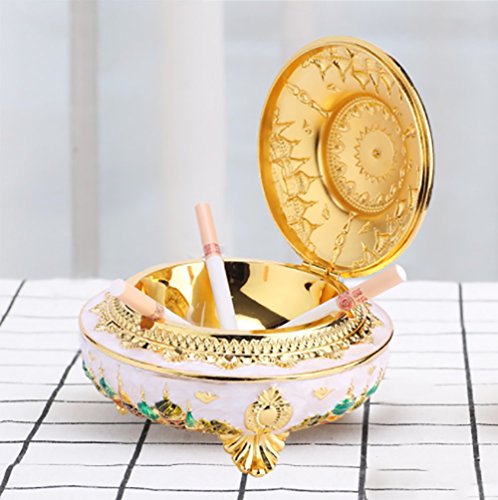 X&M Cigar ashtray metal outdoor cigar cigarette ashtray for patio Home Table modern ashtrays -B 12x14x10.5cm(5x6x4)
