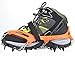 Vdealen 2 PCS 12 Teeth Claws Crampons Non-slip Shoes Cover With Stainless Steel Chain Outdoor Ski Ice Snow Hiking Climbing Dig Into Variety Types Of Terrain Ice, Packed Snow, Wet Rocks, Concrete, and Scree