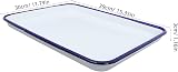 iplusmile Enamel Serving Tray Rectangular Fruit Snack Platter Kitchen view 7