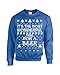 Jacted Up Tees It's the Most Wonderful Time for Beer Ugly Sweater Christmas Unisex Crew Sweatshirt SHIPS FROM OHIO USA