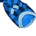 KOOLTAIL Plaid Dog Hoodie Pet Clothes Sweater with Hat and Pocket for Small Medium Large Size Dogs, Soft Winter Warm Dog Cold Weather Coat, Fleece Fall Dog Hooded Sweatshirt for Puppy Cats, Blue XL