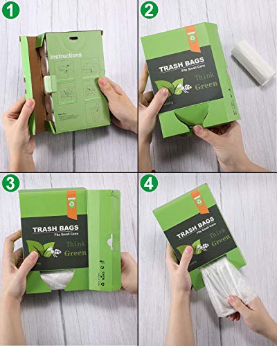 13-15 Gallon Tall Kitchen Trash Bags Compostable Trash bags 1.18Mils Unscented Trash Bags fit 55L Garbage Can White Heavy Duty Garbage Bags for Kitchen Garden Backyard Home