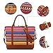 Women Ladies Canvas Weekender Bag Overnight Carry-on Tote Duffel in Trolley Handle