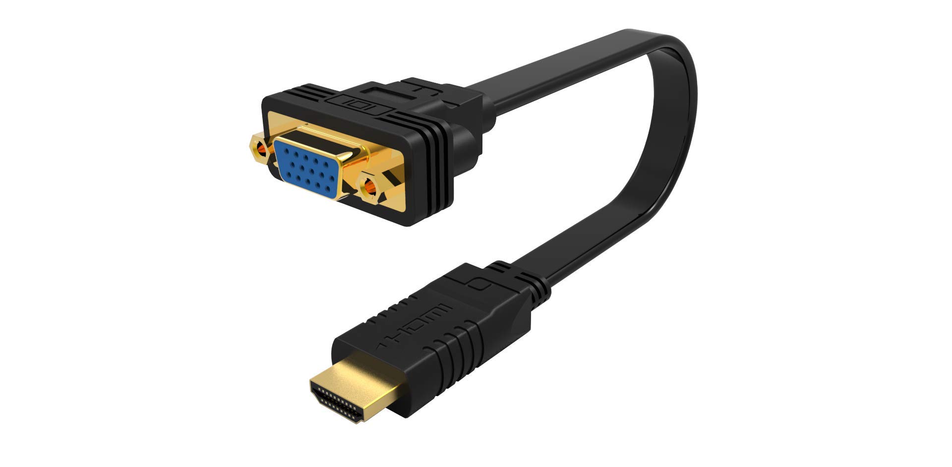 baolongking HDMI to VGA Adapter, HDMI to VGA (Male to Female) Support 1080P Compatible for Laptop,PC,HDTV, Monitor,Chromebook, Raspberry Pi, Roku 15cm