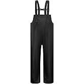 Crivce Waterproof Work Bib Overalls for Men, Heavy Duty Rain Pants Fishing Construction Waterproof Trousers Rain Gear