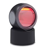 Alacrity 2D 1D QR Desktop Barcode Scanner, Omnidirectional Hands Free USB Wired Barcode Reader, Capture Codes on Screen, 3300DW, Black