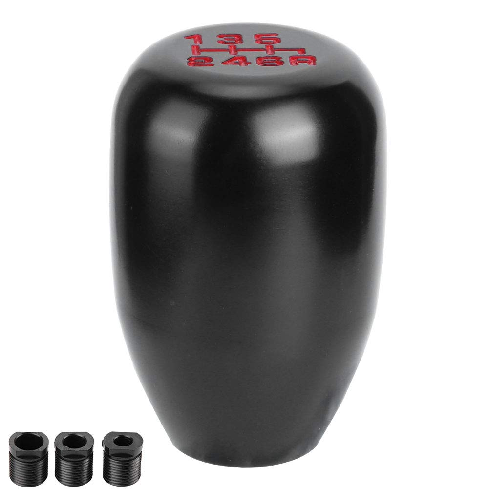EBTOOLS Stick Knob 6 Speed - Gear Shift Knob, 6 Speed Car Universal Modification Metal Manual Knob Gear Shift Head Shifter (Black)