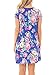 HOTAPEI Women's Floral Print Short Sleeve Casual Loose T-Shirt Mini Dress