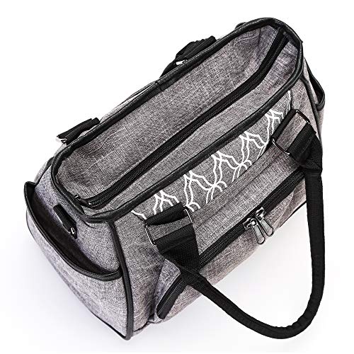 AmHoo Reusable Lunch Bag For Women Waterproof Cooler Insulated Box Picnic Women Top Handle Satchel Handbags Stylish Adult 10L tote Work School YKK Zipper Blue