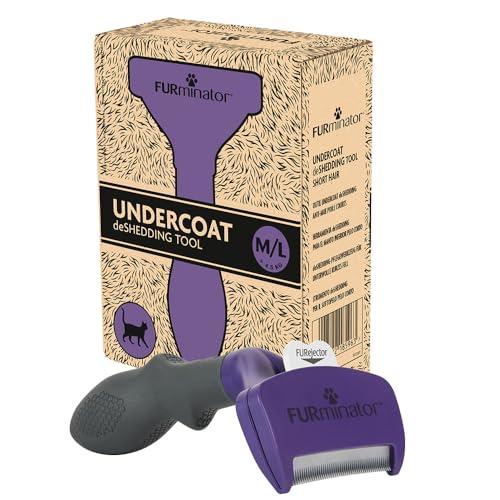 deShedding,Cepillo para Gatos medianos/Grandes de Pelo Corto,M/L