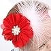 Habibee 2 Packs Baby Girls Headbands Christmas Hair Bows Bands for Girl Feather and Flower Hair Accesories