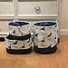 HIYAGON Storage Baskets,Cotton Fabric Laundry Hamper,Collapsible & Convenient Home Organizer Containers for Kids Toys,Baby Clothes(Dinosaur)