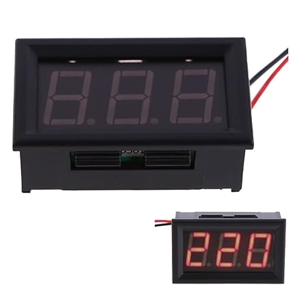 Absolute Native Electronics Red Yb27A Led Ac 60-500V Digital Voltmeter Home Use Voltage Display, 2 Wires Led Displays