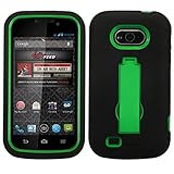 Asmyna Symbiosis Kickstand Protector Cover for ZTE N800 Awe - Retail Packaging - Pearl Green/Black