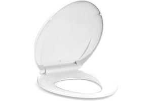 HOMFAN Toilet Seat, Elongated Toilet Seat with Quick-Release And Quick-Attach, Plastic Toilet Seat with Soft Close, Never Loosen, Easy Install and clean - White