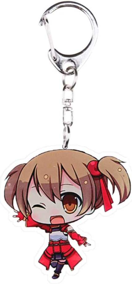 dfhdrtj Nice Anime Sword Art Online Acrylic Keychain Double-sided Transparent Pendant(None H01)