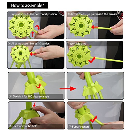 Pasta Drying Rack with 10 Bar Handles Collapsible Household Noodle Dryer Rack Hanger