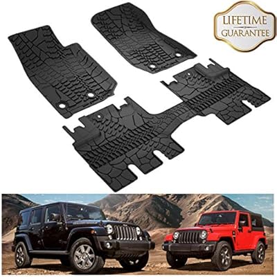 Kiwi Master Floor Mats Compatible For 2014 2017 Jeep Wrangler Jk