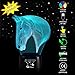 Horse Head 3D Night Light Touch Table Desk Lamps, Elstey 7 Color Changing Lights with Acrylic Flat & ABS Base & USB Cable