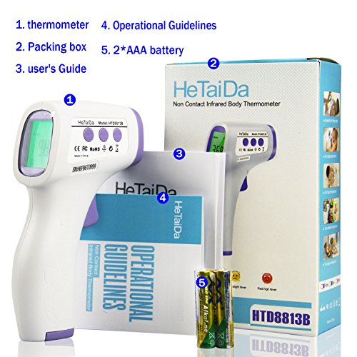 Forehead Thermometer with Voice Reading.Digital Infrared Non-Contact Suitable for Baby, Toddlers and Adults And Object with Instant Results