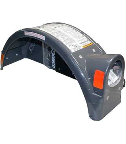 Set of 2, Fulton 14 in. Top & Side Step White Trailer Fender 008574 Set of 2, Fulton 14 in. Top & Side Step White Trailer Fender 008574