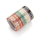 Agutape AGU Foil Gold Skinny Washi Tape DIY Japanese Masking Tape Supplies Set Of 16
