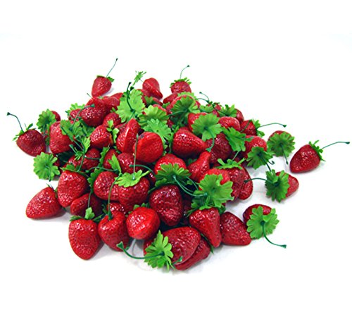 Fake food Fruit Model House Party Kitchen Decor Prop Mini Artificial Strawberry