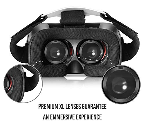 VR Headset Compatible with iPhone and Android Phones - Virtual Reality Goggles | Comfortable & Adjus - //coolthings.us