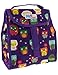 PackIt PK2 Freezable Lunch Sack With Strap Closure, Purple Owls