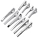 Lictin Men's Tie Clip Clasp Bar - 10pcs Alloy Necktie Clip Pin Bar, Tie Bar Set 6pcs Regular Ties Clip Pin Bar(6cm)+4pcs Skinny Tie Clip(4cm) with Gift Box