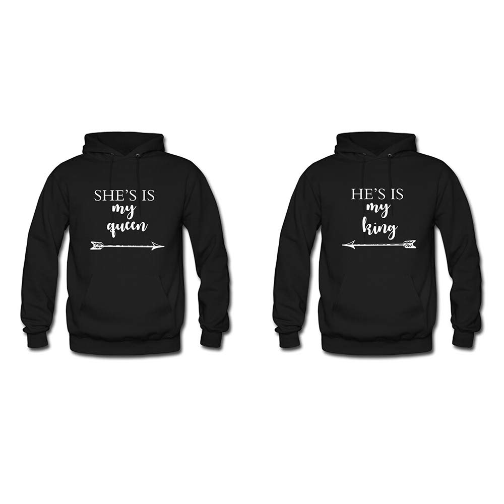he my king she my queen hoodies
